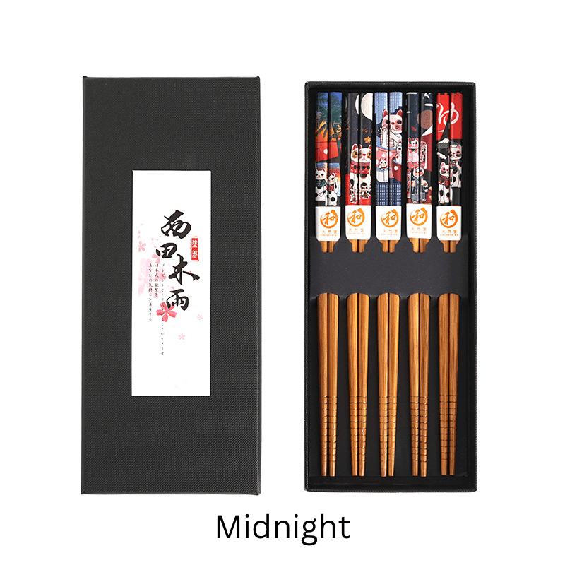 Mutli-Themed Japanese Bamboo Chopsticks Sets