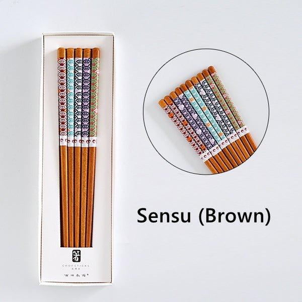 Japanese Family Harmony Wooden Chopsticks Sets