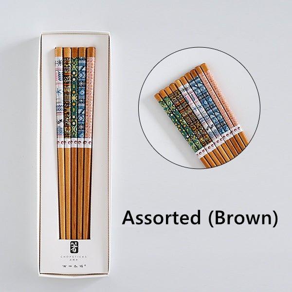 Japanese Family Harmony Wooden Chopsticks Sets
