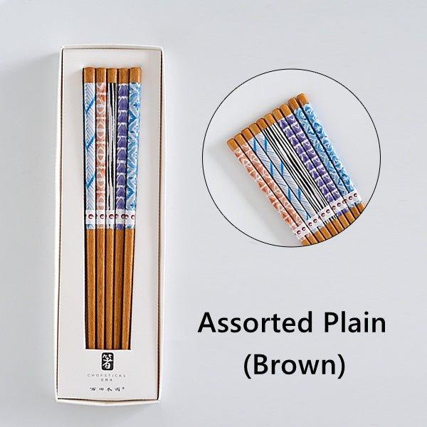 Japanese Family Harmony Wooden Chopsticks Sets