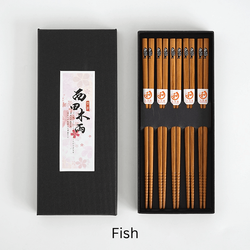 Mutli-Themed Japanese Bamboo Chopsticks Sets