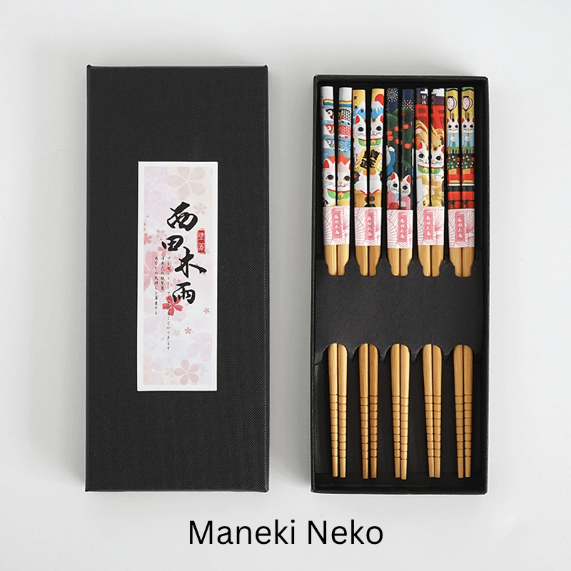 Mutli-Themed Japanese Bamboo Chopsticks Sets