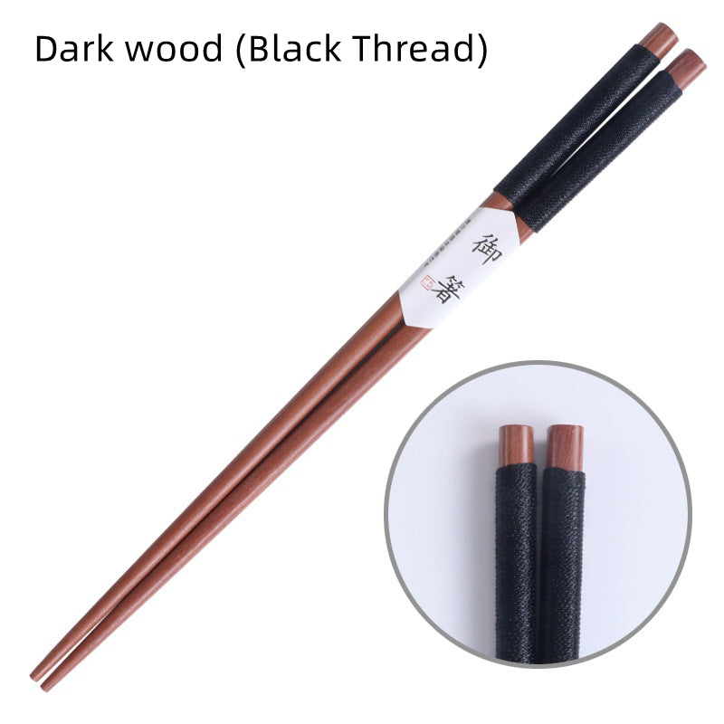 Japanese Handcrafted Wooden Chopsticks with Decorative Thread