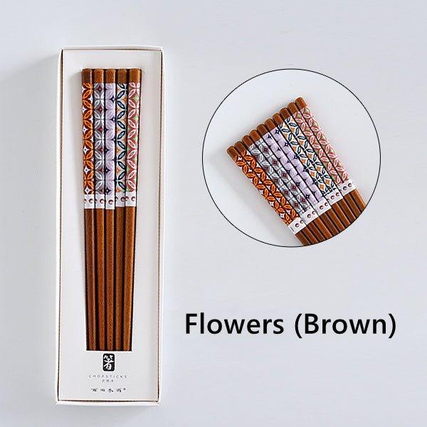 Japanese Family Harmony Wooden Chopsticks Sets