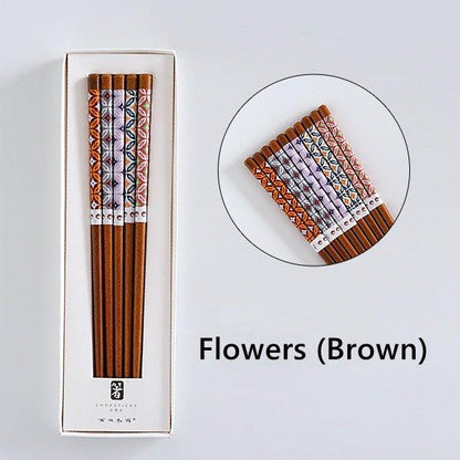 Japanese Family Harmony Wooden Chopsticks Sets