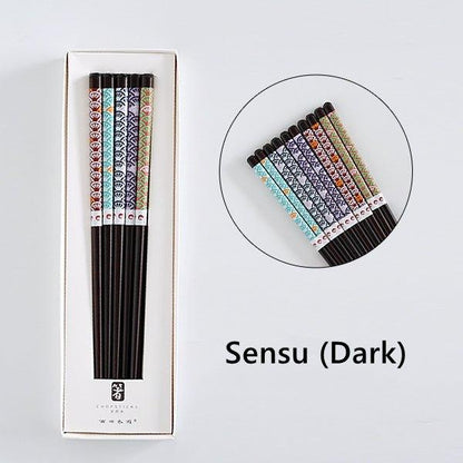 Japanese Family Harmony Wooden Chopsticks Sets