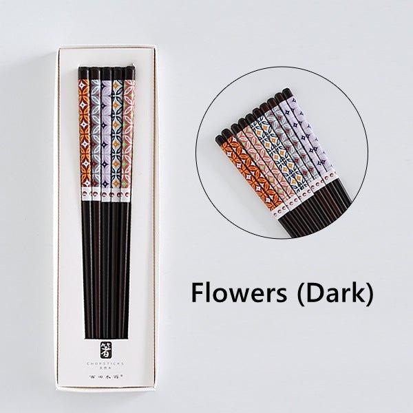 Japanese Family Harmony Wooden Chopsticks Sets
