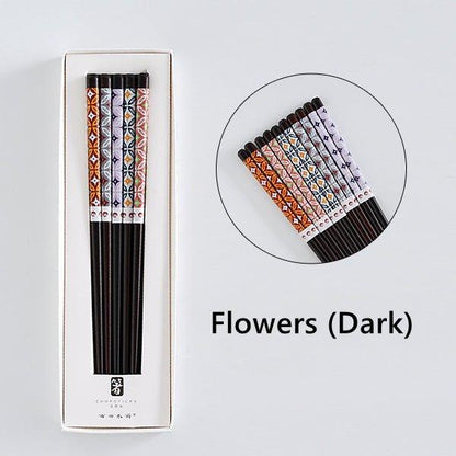 Japanese Family Harmony Wooden Chopsticks Sets
