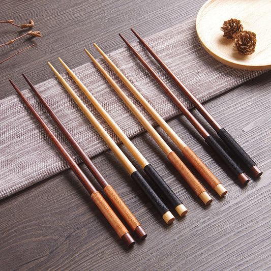 Japanese Handcrafted Wooden Chopsticks with Decorative Thread