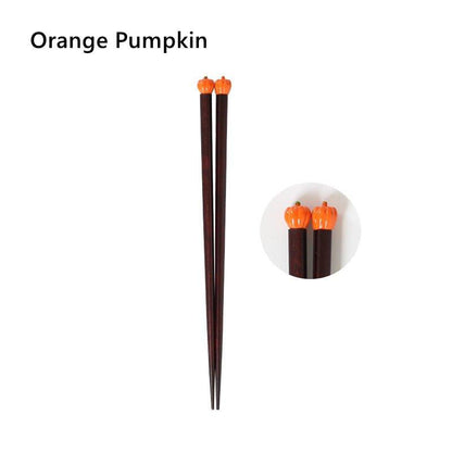 Japanese Handcrafted Fall Seasonal Produce Themed Chopsticks