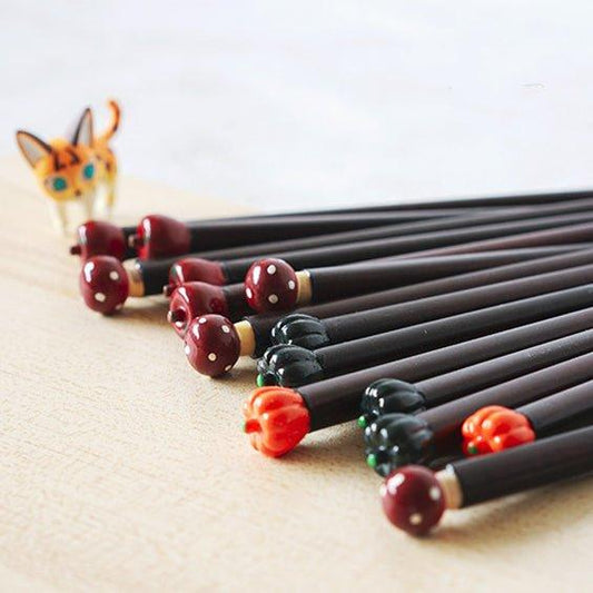 Japanese Handcrafted Fall Seasonal Produce Themed Chopsticks