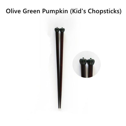 Japanese Handcrafted Fall Seasonal Produce Themed Chopsticks
