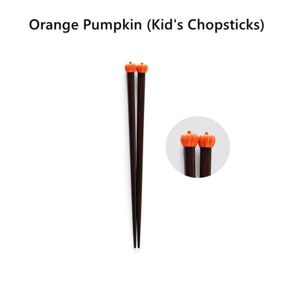 Japanese Handcrafted Fall Seasonal Produce Themed Chopsticks
