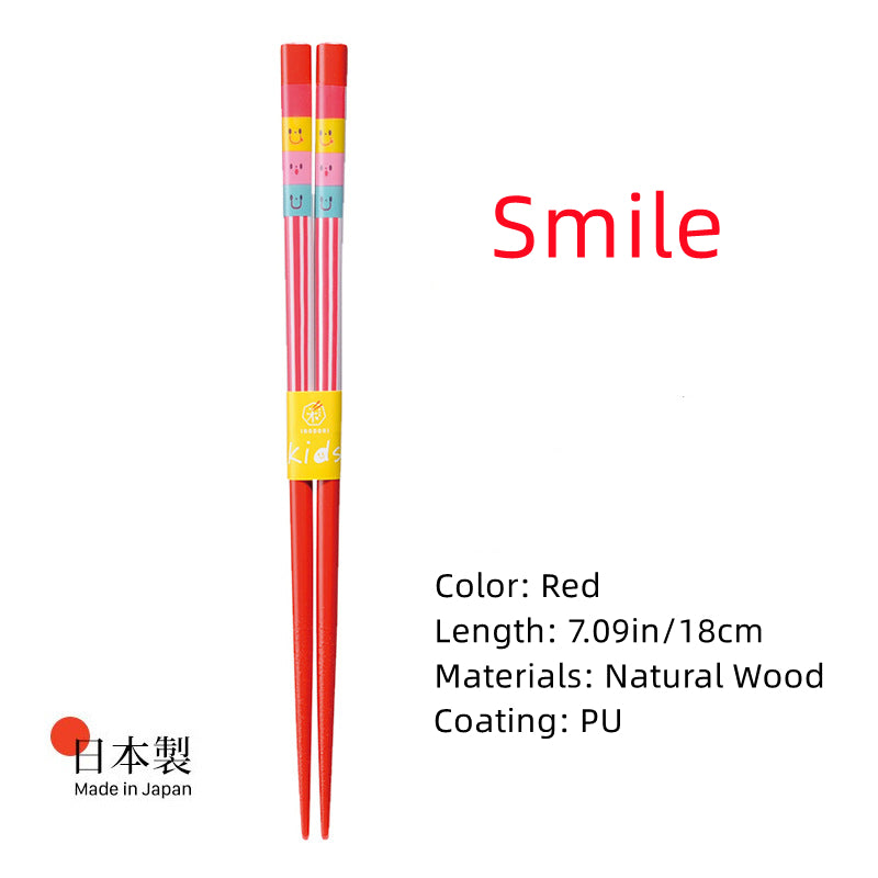 Japanese Handcrafted Cartoon Wooden Children's Chopsticks