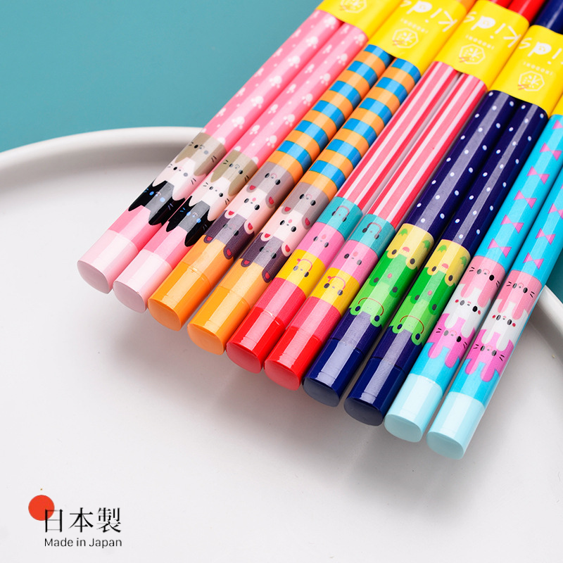 Japanese Handcrafted Cartoon Wooden Children's Chopsticks